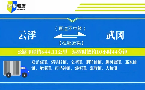 云浮到武冈物流公司