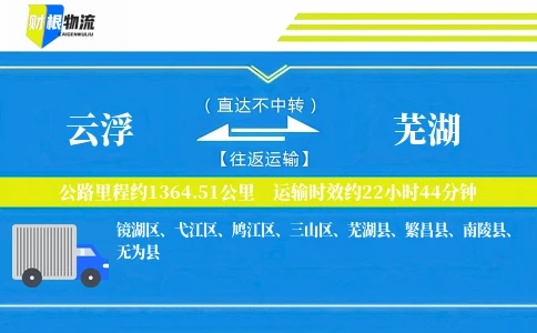 云浮到芜湖物流公司
