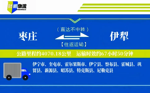枣庄到伊犁物流公司