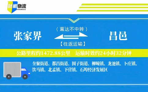 张家界到昌邑物流公司