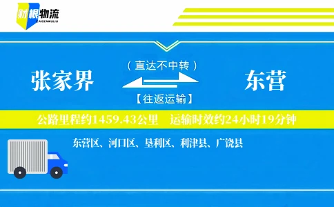 张家界到东营物流公司