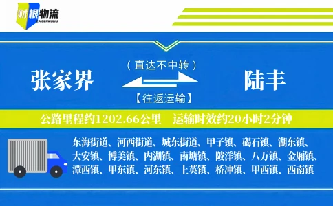 张家界到陆丰物流公司