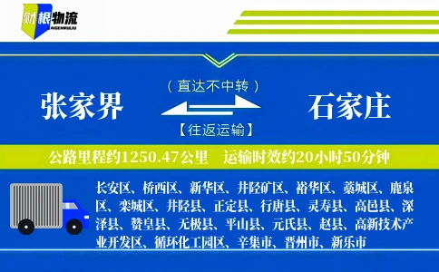 张家界到石家庄物流公司