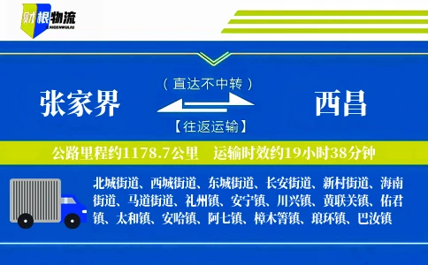 张家界到西昌物流公司