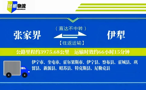 张家界到伊犁物流公司