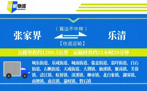 张家界到乐清物流公司
