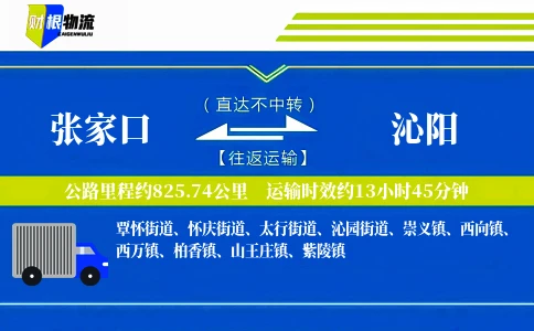 张家口到沁阳物流公司