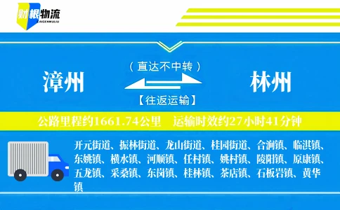 漳州到林州物流公司