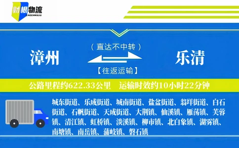 漳州到乐清物流公司