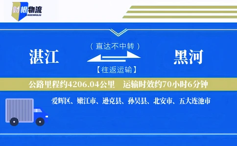 湛江到黑河物流公司