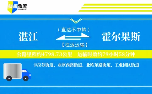 湛江到霍尔果斯物流公司