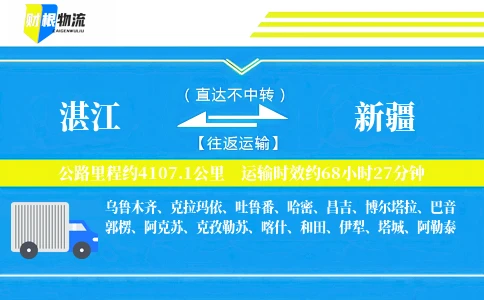 湛江到新疆物流公司