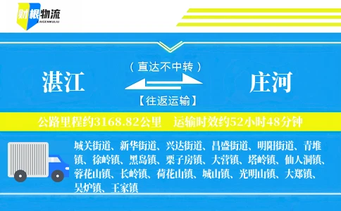 湛江到庄河物流公司