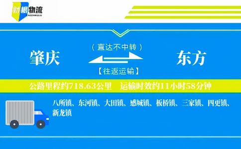 肇庆到东方物流公司