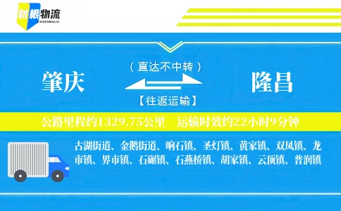 肇庆到隆昌物流公司