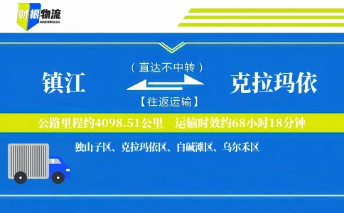 镇江到克拉玛依物流公司