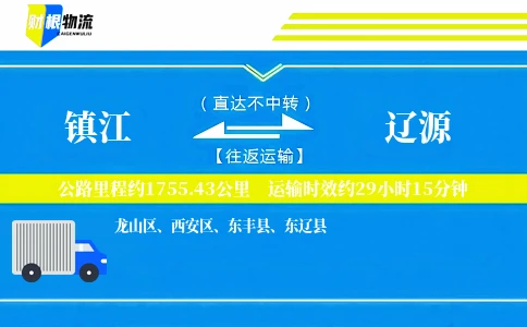 镇江到辽源物流公司