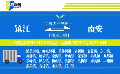 镇江到南安物流公司