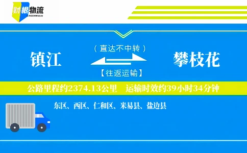 镇江到攀枝花物流公司