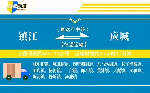 镇江到应城物流公司