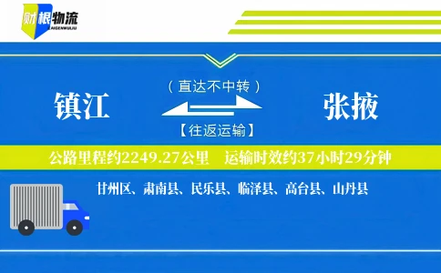 镇江到张掖物流公司