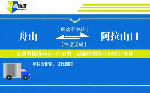 舟山到阿拉山口物流公司