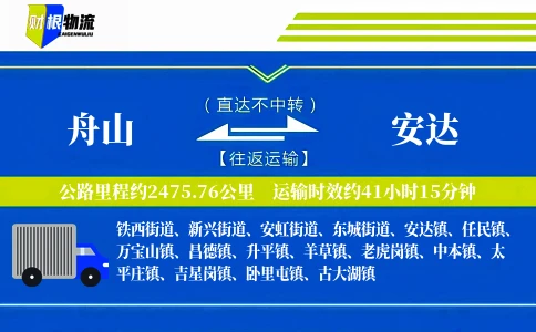 舟山到安达物流公司
