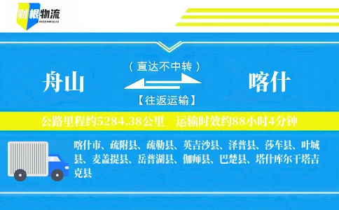 舟山到喀什物流公司