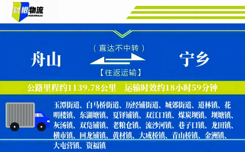 舟山到宁乡物流公司