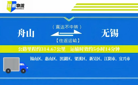 舟山到无锡物流公司