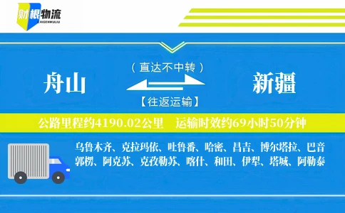 舟山到新疆物流公司