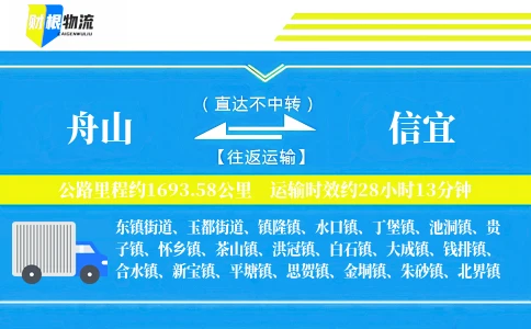 舟山到信宜物流公司