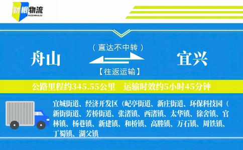 舟山到宜兴物流公司