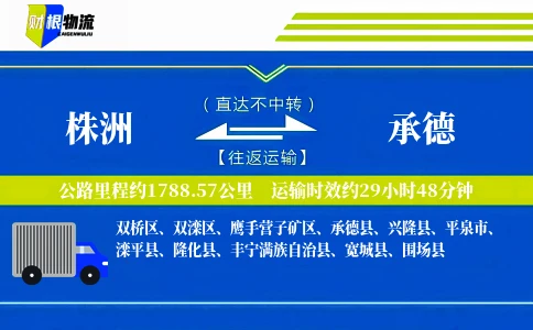 株洲到承德物流公司