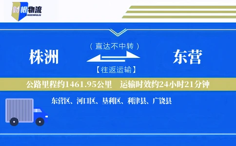株洲到东营物流公司