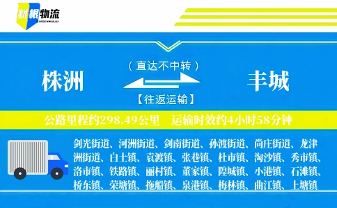 株洲到丰城物流公司
