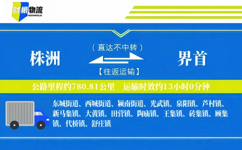 株洲到界首物流公司
