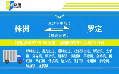 株洲到罗定物流公司