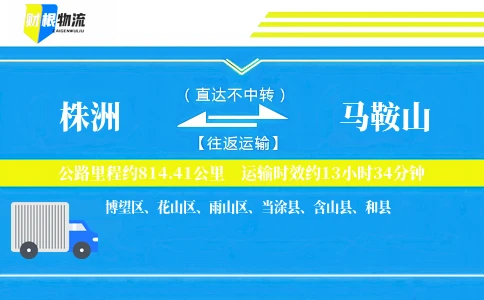 株洲到马鞍山物流公司