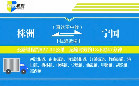株洲到宁国物流公司