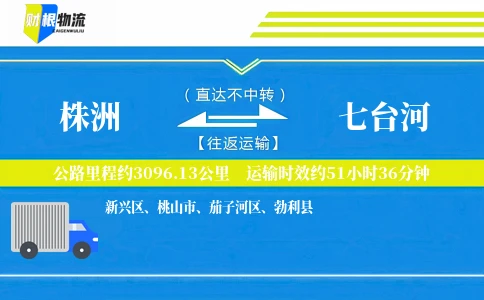 株洲到七台河物流公司