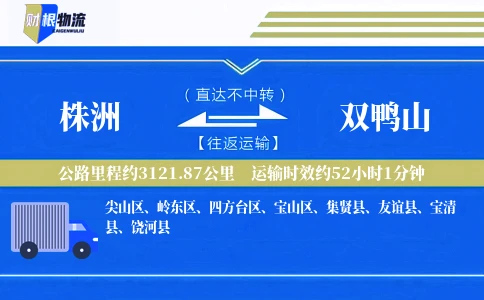 株洲到双鸭山物流公司