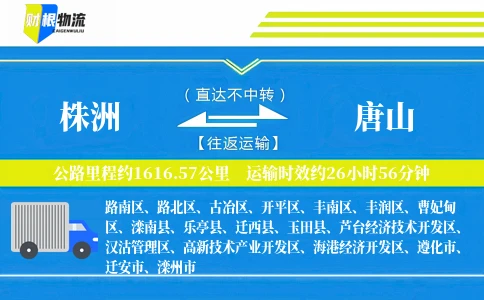 株洲到唐山物流公司