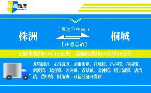 株洲到桐城物流公司