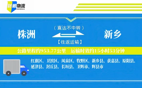 株洲到新乡物流公司