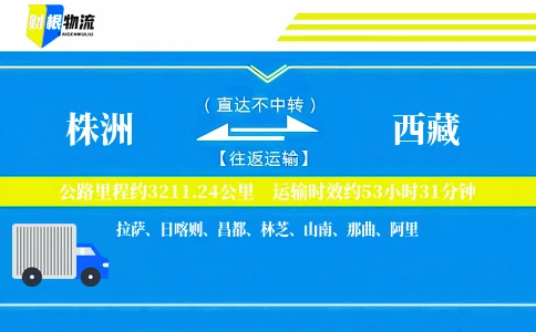 株洲到西藏物流公司