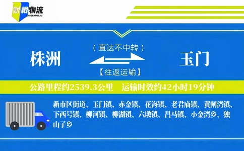 株洲到玉门物流公司