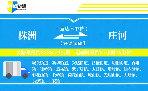 株洲到庄河物流公司