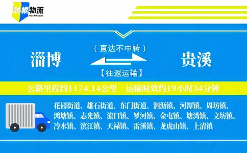淄博到贵溪物流公司
