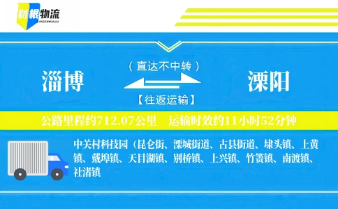 淄博到溧阳物流公司